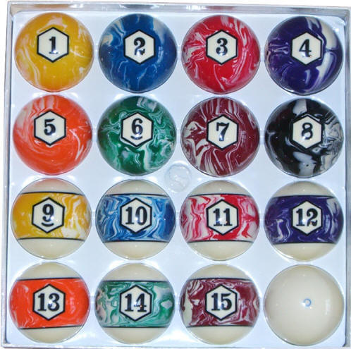 Level Best Swirl Pool Ball Set