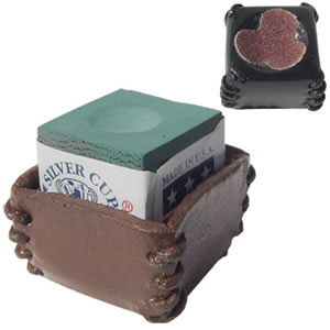 Deluxe Leather Chalk Holder W/Scuffer, Brown
