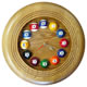 Round Solid Oak Billiards Clock