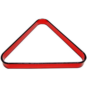 Acrylic Designer Pool Ball Triangle, Red