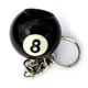 Pool Ball Key Chain and Scuffer, 8-Ball