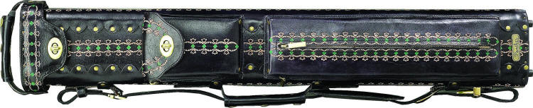 Panther Leather Tooled Cue Case
