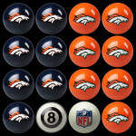 Denver Broncos NFL Pool Balls