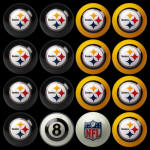 Pittsburgh Steelers NFL Pool Balls