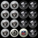 Oakland Raiders NFL Pool Balls