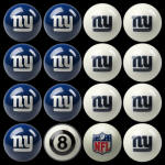 NY Giants Pool Balls