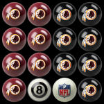 Washington Redskins NFL Pool Balls