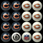Chicago Bears NFL Pool Balls