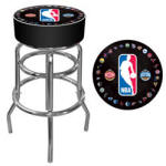 NBA Logo with All Teams Padded Swivel Bar Stool