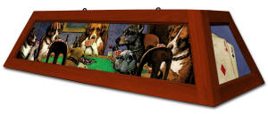 Dogs Playing Poker Pool Table Light