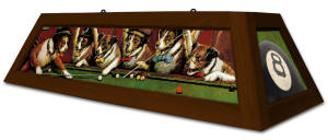 Dogs Playing Pool Pool Table Light