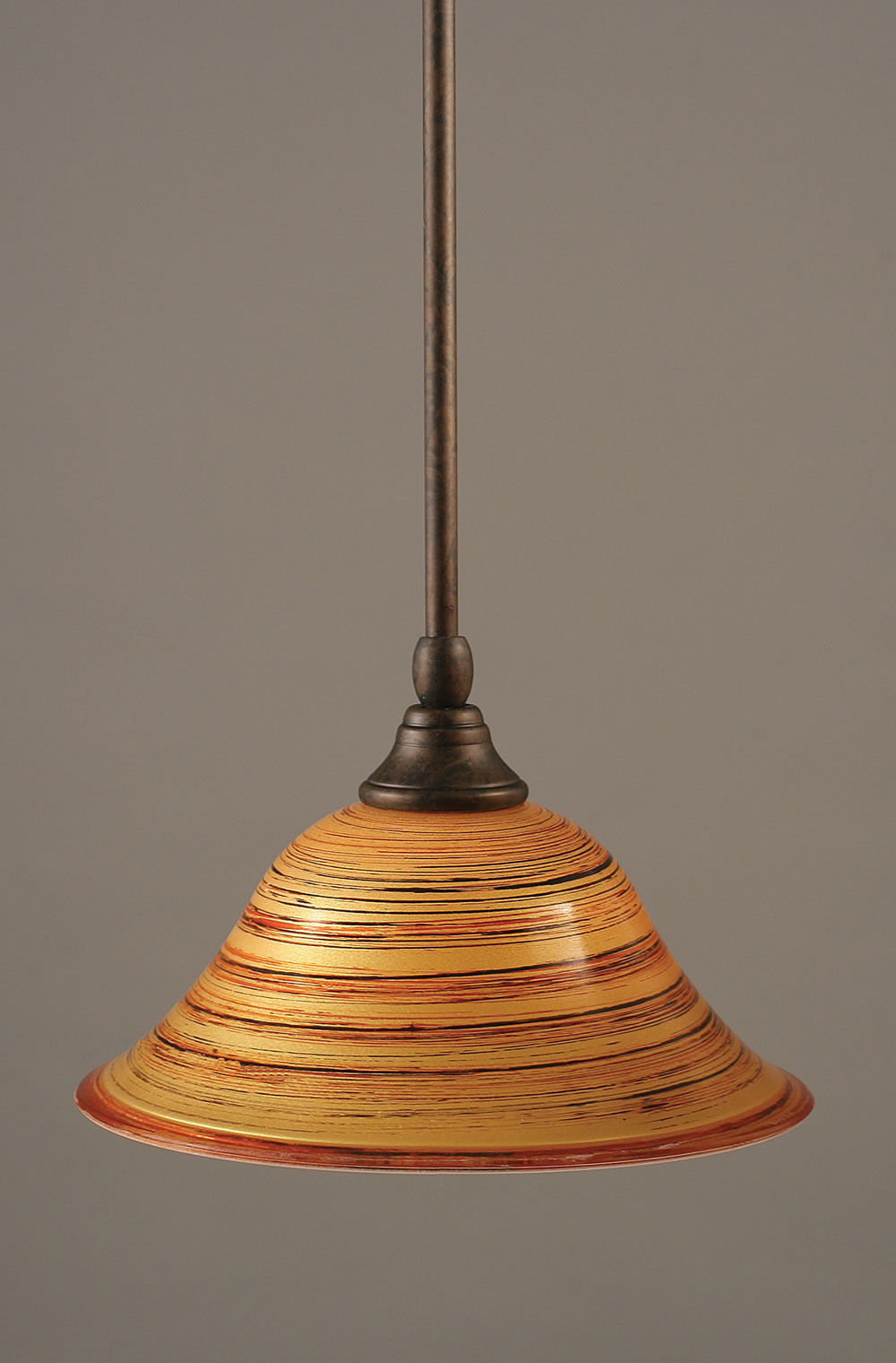 Stem Mini Pendant With Hang Straight Swivel Shown In Bronze Finish With 10" Firré Saturn Glass