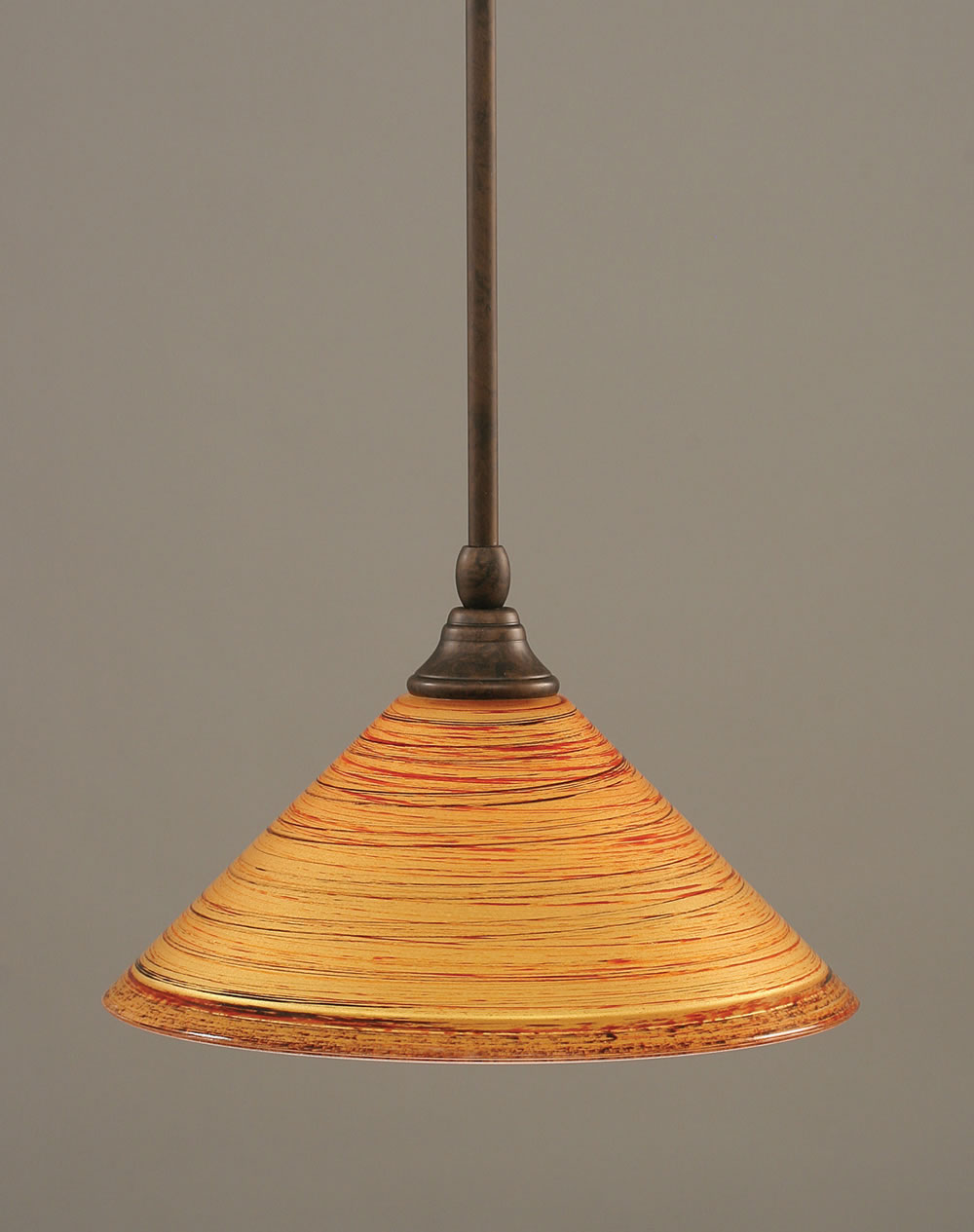 Stem Mini Pendant With Hang Straight Swivel Shown In Bronze Finish With 12" Firré Saturn Glass