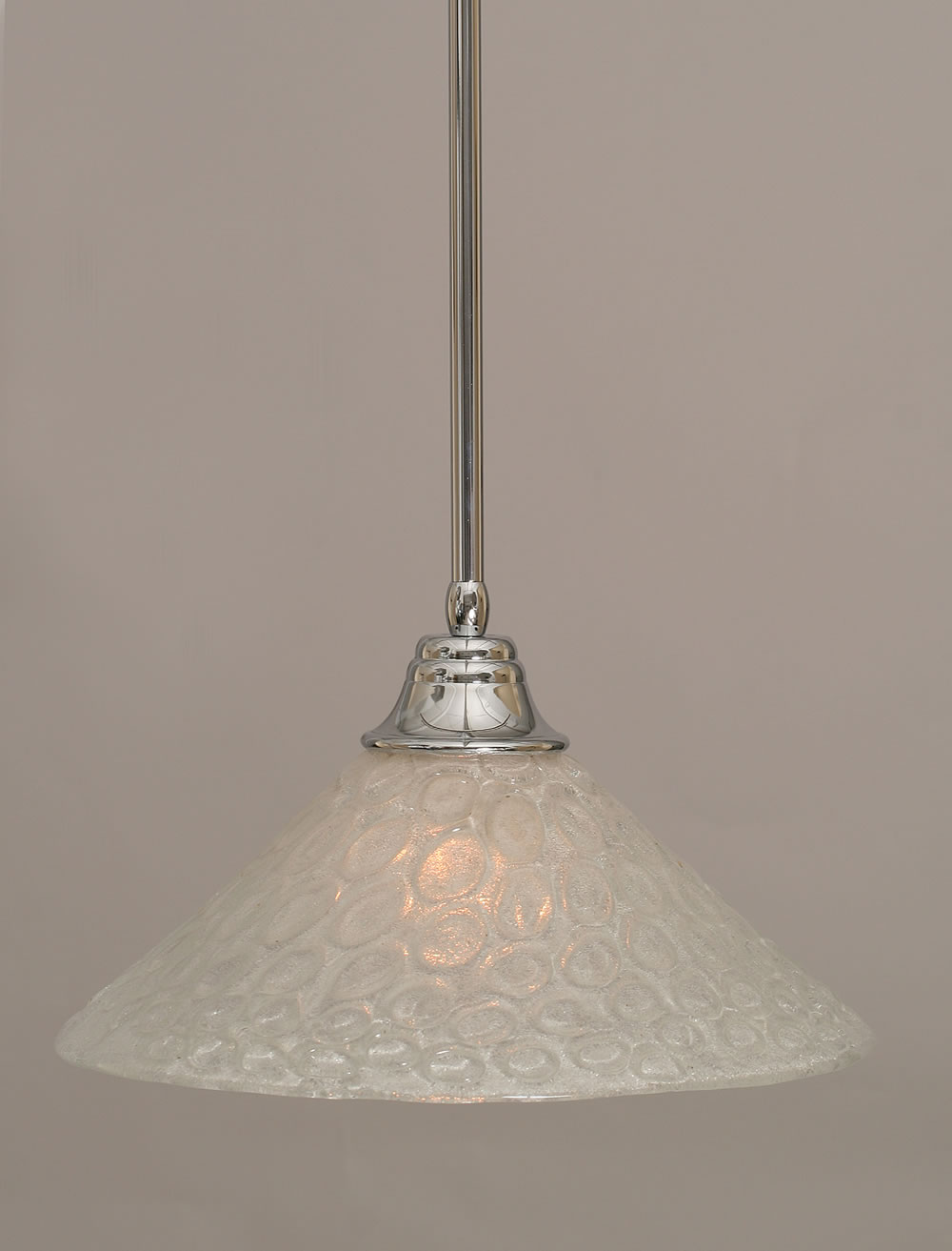 Stem Pendant With Hang Straight Swivel Shown In Chrome Finish With 16" Italian Bubble Glass "