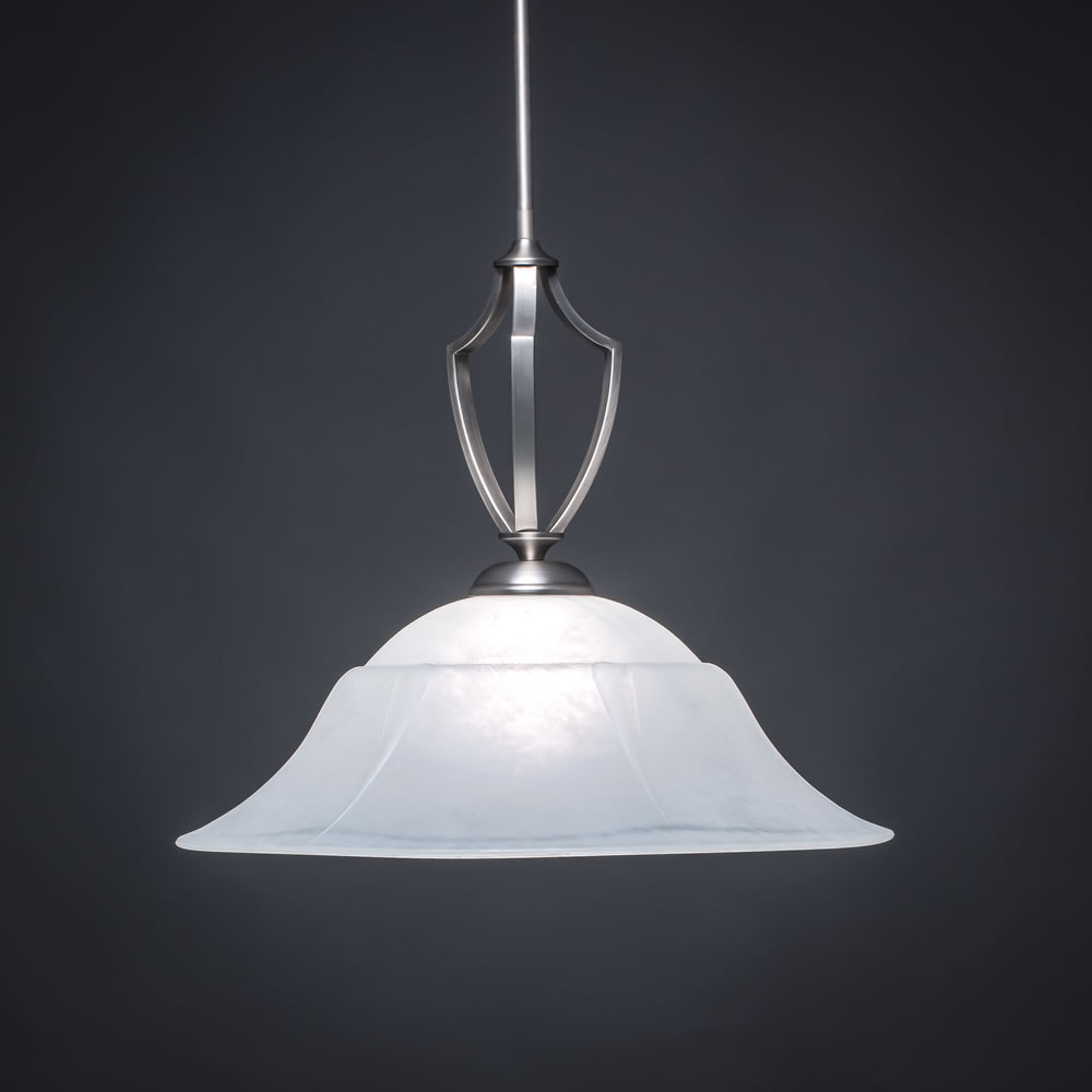 Zilo Pendant Shown In Graphite Finish With 20 White Marble Glass
