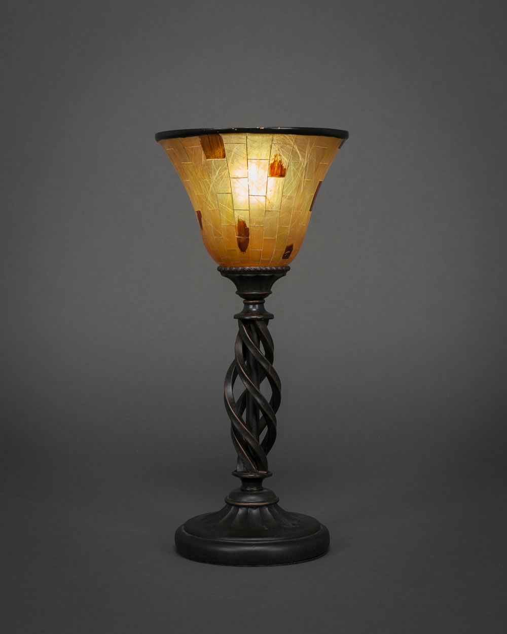 Eleganté Table Lamp Shown In Dark Granite Finish With 7" Penshell Resin
