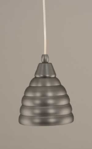 Cord Mini Pendant Shown In Brushed Nickel Finish With 6" Beehive Metal Shades