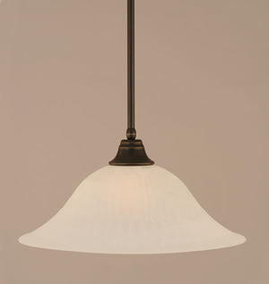 Stem Pendant With Hang Straight Swivel Shown In Dark Granite Finish With 20" White Alabaster Glass