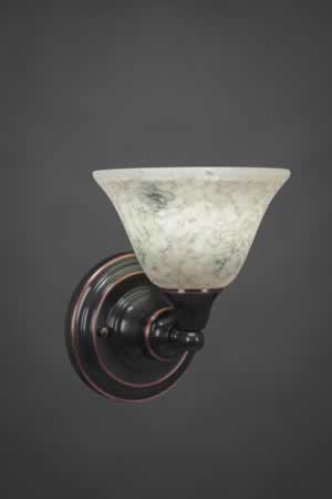 Wall Sconce Shown In Black Copper Finish With 7" Italian Marble Glass