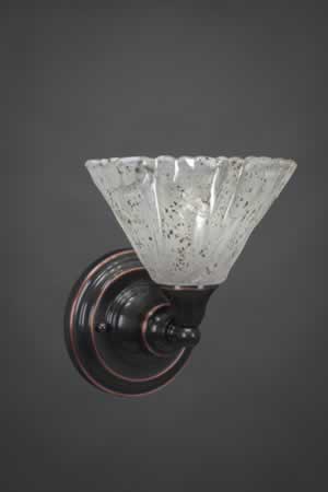 Wall Sconce Shown In Black Copper Finish With 7" Italian Ice Glass