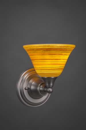 Wall Sconce Shown In Brushed Nickel Finish With 7" Firré Saturn Glass
