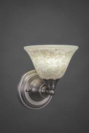 Wall Sconce Shown In Brushed Nickel Finish With 7" Italian Marble Glass