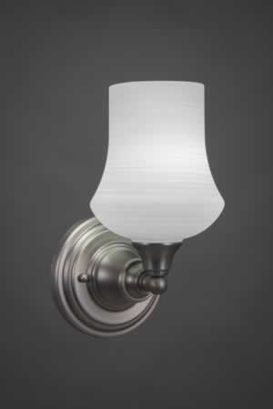 Wall Sconce Shown In Brushed Nickel Finish With 5" Zilo White Linen Glass