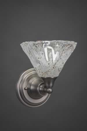 Wall Sconce Shown In Brushed Nickel Finish With 7" Italian Ice Glass