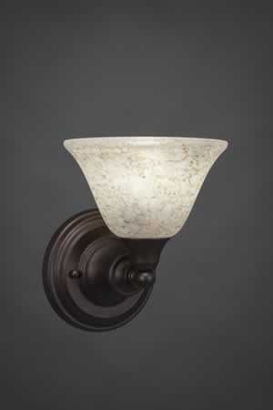 Wall Sconce Shown In Bronze Finish With 7" Italian Marble Glass