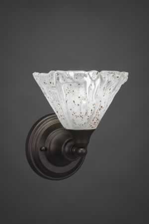 Wall Sconce Shown In Bronze Finish With 7" Italian Ice Glass