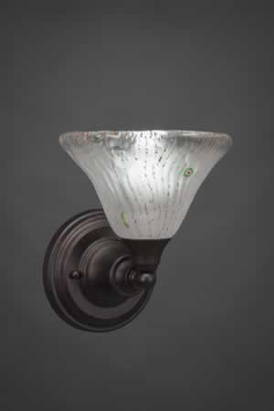 Wall Sconce Shown In Bronze Finish With 7" Frosted Crystal Glass