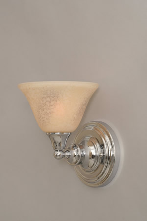 Wall Sconce Shown In Chrome Finish With 7" Italian Marble Glass