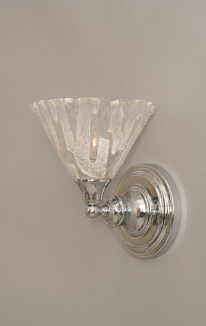 Wall Sconce Shown In Chrome Finish With 7" Italian Ice Glass