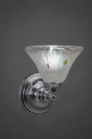 Wall Sconce Shown In Chrome Finish With 7" Frosted Crystal Glass