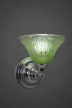 Wall Sconce Shown In Chrome Finish With 7" Kiwi Green Crystal Glass