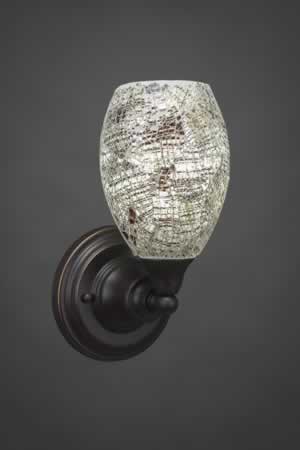 Wall Sconce Shown In Dark Granite Finish With 5" Natural Fusion Glass
