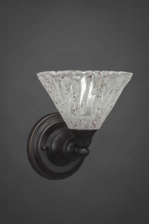 Wall Sconce Shown In Dark Granite Finish With 7" Italian Ice Glass