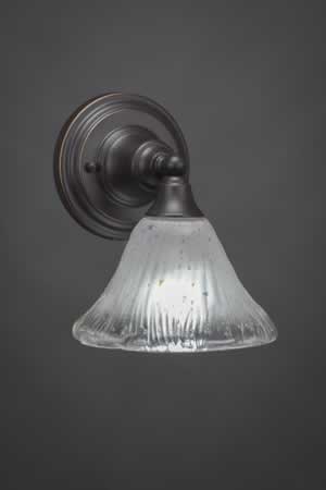 Wall Sconce Shown In Dark Granite Finish With 7" Frosted Crystal Glass