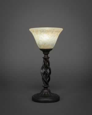 Eleganté Table Lamp Shown In Dark Granite Finish With 7" Italian Glass