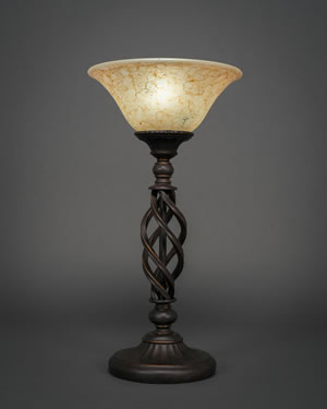 Eleganté Table Lamp Shown In Dark Granite Finish With 10" Italian Marble Glass