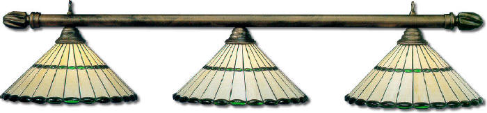 Pool Table Light - Jewel Glass Shades