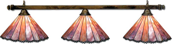 Billiard Light - Rose Bead Glass Bar Light