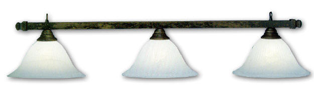 Toltec Billiard Light.  This Pool Table Light features 3 Illuminations shades.