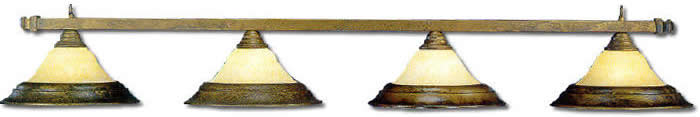 4 shade billiard light