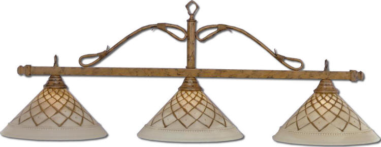 Chocolate Icing Pool Table Light by Toltec Billiard Lighting
