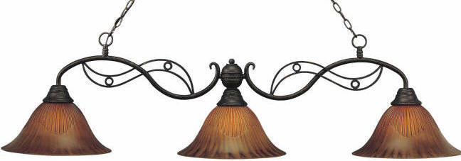 Toltec Tiger Glass Billiard Light