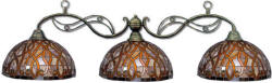 Copper Head Pool Table Light made from Copper Foil Glass by Toltec Billiard Lighting