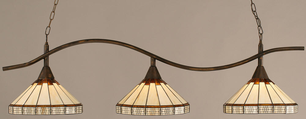 Mission Glass Billiard Light