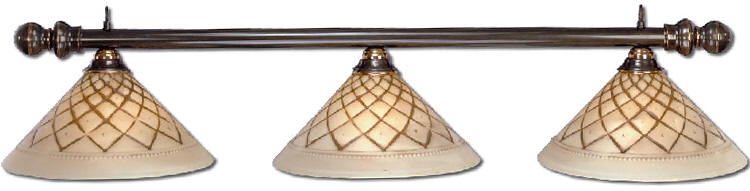 Chocolate Icing Pool Table Light by Toltec Billiard Lighting