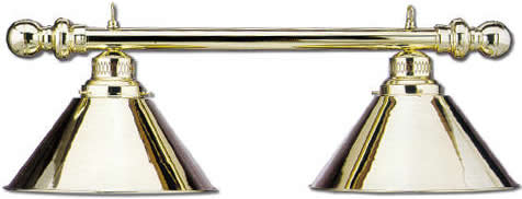 Brass 2 Shade Billiard Light